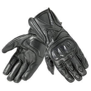 Kožené rukavice Ozone Ride, černé rukavice na motorku XS