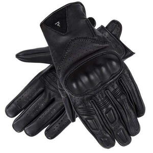 Kožené rukavice Rebelhorn Thug II, perforované černé rukavice 3XL