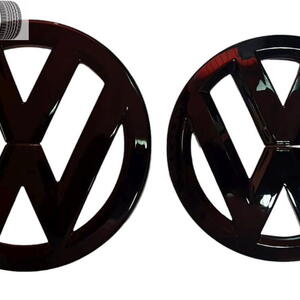 Krytka VW znaku 125mm+110mm - černý lesk MK5