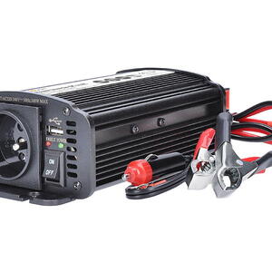 Měnič napětí Solight IN06 | 300W | 12V DC -> 230 VAC | USB výstup