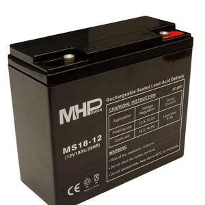 MHPower MS18-12 olověný akumulátor AGM 12V/18Ah, Terminál T1 - M6