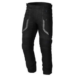 Moto kalhoty Rebelhorn Borg, černé textilní kalhoty na motorku 3XL