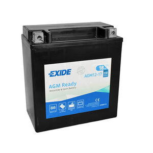 Motobaterie EXIDE BIKE AGM Ready AGM12-17, 12V, 18Ah, 230A