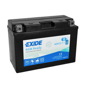 Motobaterie EXIDE BIKE AGM Ready AGM12-7.1, 12V, 8Ah, 110A