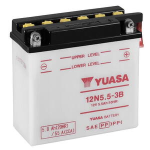 Motobaterie YUASA (originál) 12N5.5-3B, 12V, 5.5Ah