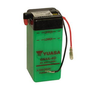 Motobaterie YUASA (originál) 6N4B-2A, 6V, 4Ah
