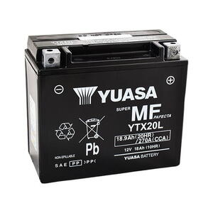 Motobaterie YUASA YTX20L (factory activated), 12V, 18Ah
