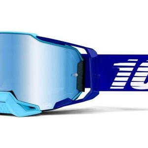MX brýle 100% ARMEGA Royal modré chromované plexi s čepy pro slídy