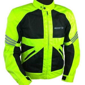 NERVE GO neon pánská letní textilní prodyšná bunda na motorku 4XL