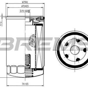 Olejový filtr BREMSI FL1306