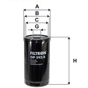Olejový filtr FILTRON OP 592/6