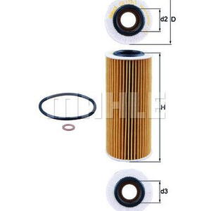 Olejový filtr MAHLE OX 177/3D