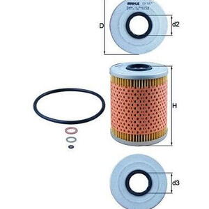 Olejový filtr MAHLE OX 187D