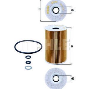 Olejový filtr MAHLE OX 351D