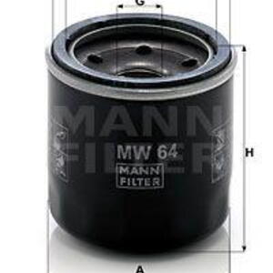 Olejový filtr MANN-FILTER MW 64