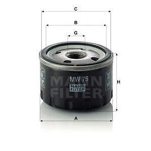 Olejový filtr MANN-FILTER MW 75