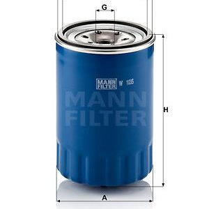 Olejový filtr MANN-FILTER W 1035