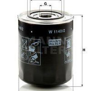 Olejový filtr MANN-FILTER W 1140/2