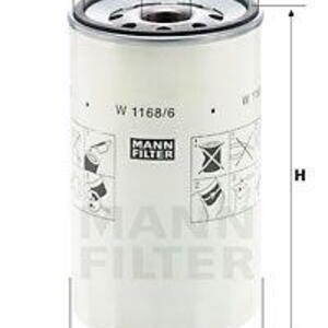Olejový filtr MANN-FILTER W 1168/6 W 1168/6
