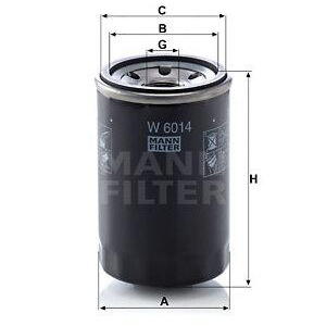 Olejový filtr MANN-FILTER W 6014