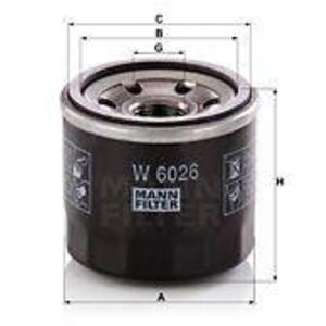 Olejový filtr MANN-FILTER W 6026