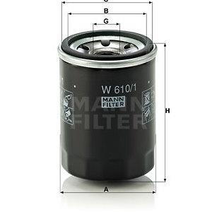 Olejový filtr MANN-FILTER W 610/1