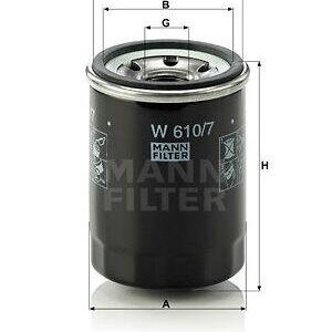 Olejový filtr MANN-FILTER W 610/7