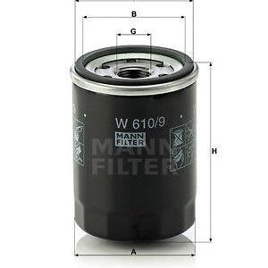 Olejový filtr MANN-FILTER W 610/9