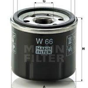 Olejový filtr MANN-FILTER W 66