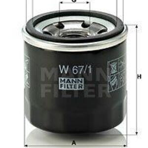 Olejový filtr MANN-FILTER W 67/1