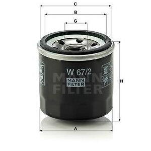 Olejový filtr MANN-FILTER W 67/2