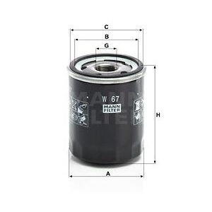 Olejový filtr MANN-FILTER W 67