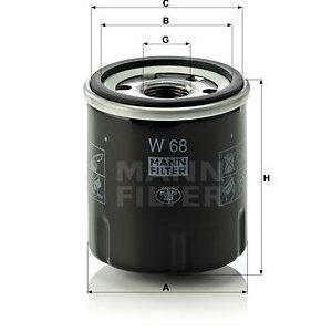 Olejový filtr MANN-FILTER W 68