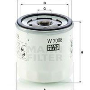 Olejový filtr MANN-FILTER W 7008