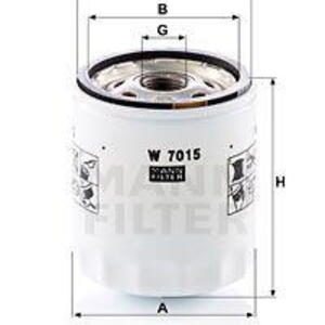 Olejový filtr MANN-FILTER W 7015 W 7015
