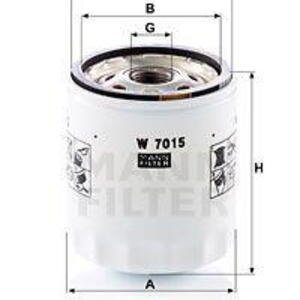 Olejový filtr MANN-FILTER W 7015