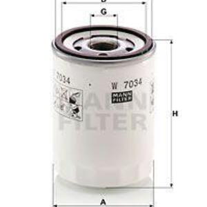 Olejový filtr MANN-FILTER W 7034