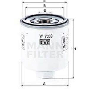 Olejový filtr MANN-FILTER W 7038