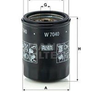 Olejový filtr MANN-FILTER W 7040