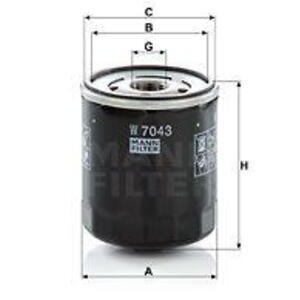 Olejový filtr MANN-FILTER W 7043