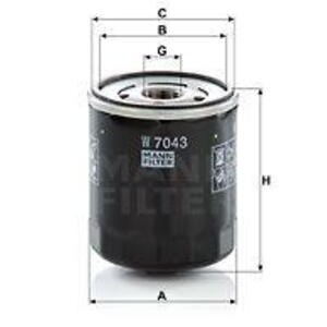 Olejový filtr MANN-FILTER W 7043