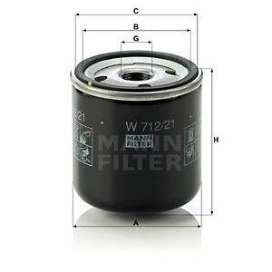 Olejový filtr MANN-FILTER W 712/21
