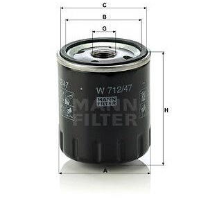 Olejový filtr MANN-FILTER W 712/47