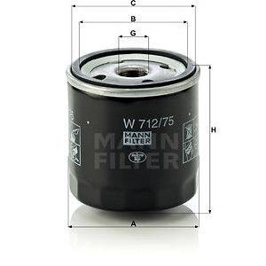 Olejový filtr MANN-FILTER W 712/75