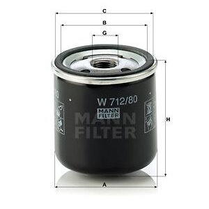Olejový filtr MANN-FILTER W 712/80
