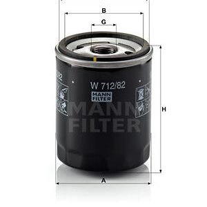 Olejový filtr MANN-FILTER W 712/82