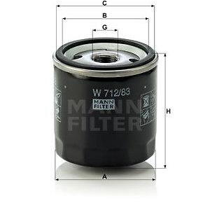 Olejový filtr MANN-FILTER W 712/83
