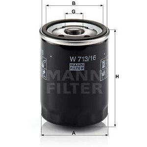 Olejový filtr MANN-FILTER W 713/16