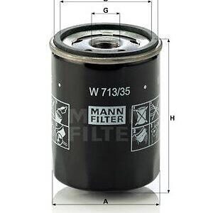 Olejový filtr MANN-FILTER W 713/35