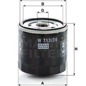 Olejový filtr MANN-FILTER W 713/36 W 713/36